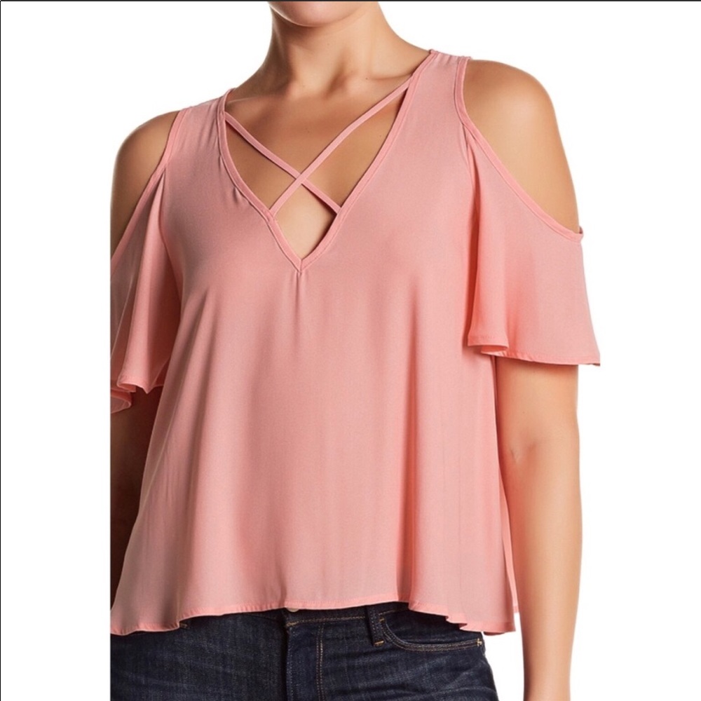 Lush Cold Shoulder Blouse